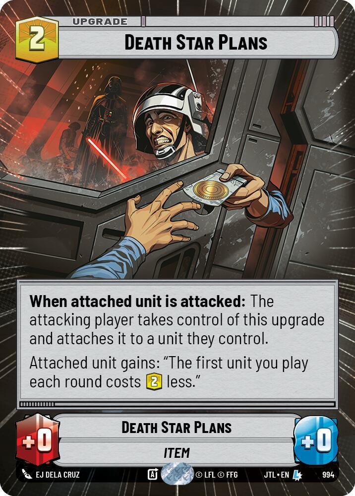 Death Star Plans (Hyperspace Foil) (994) [Jump to Lightspeed] (ONLINE ORDER ONLY)