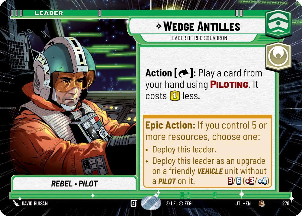 Wedge Antilles - Leader of Red Squadron (Hyperspace) (270) [Jump to Lightspeed] (ONLINE ORDER ONLY)