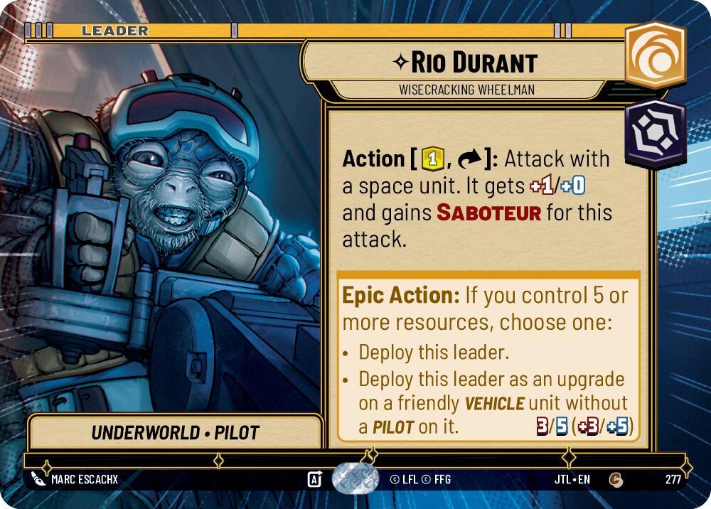 Rio Durant - Wisecrack Wheelman (Hyperspace) (277) [Jump to Lightspeed] (ONLINE ORDER ONLY)