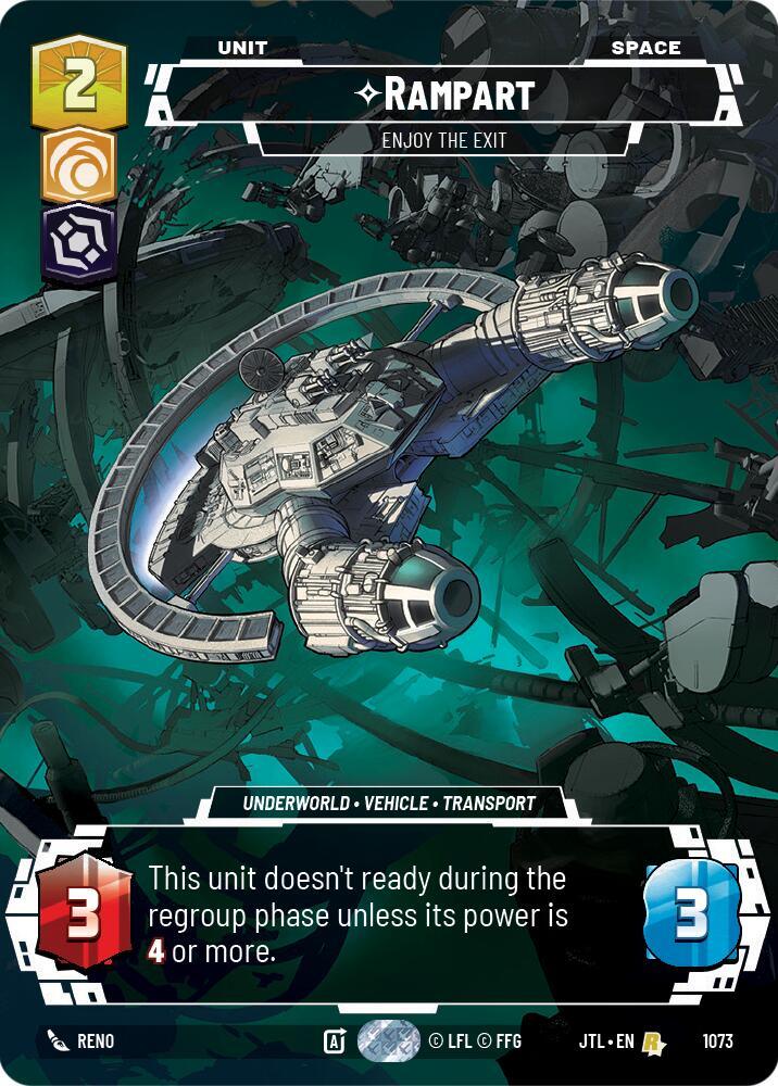 Rampart - Enjoy the Exit (Prestige Foil) (1073) [Jump to Lightspeed] (ONLINE ORDER ONLY)