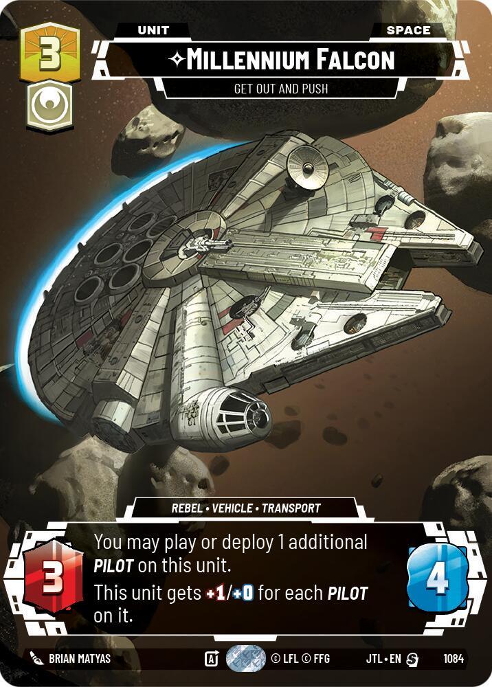 Millennium Falcon - Get Out And Push (Prestige Foil) (1084) [Jump to Lightspeed] (ONLINE ORDER ONLY)