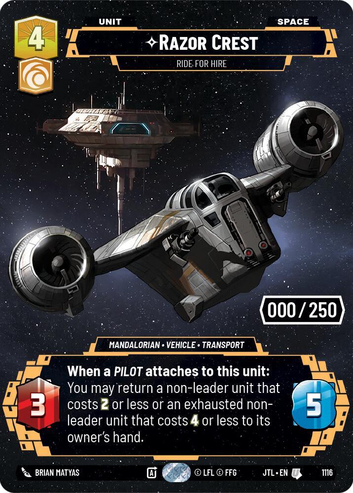 Razor Crest - Ride For Hire (Serialized) (1116) [Jump to Lightspeed] (ONLINE ORDER ONLY)