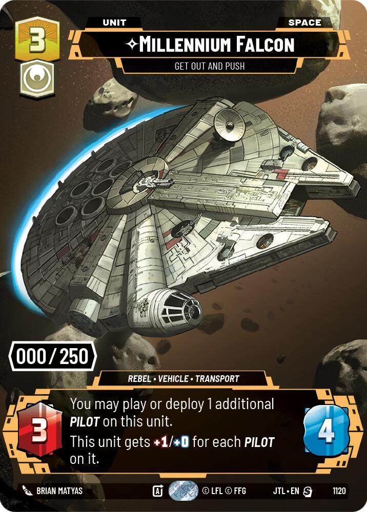 Millennium Falcon - Get Out And Push (Serialized) (1120) [Jump to Lightspeed] (ONLINE ORDER ONLY)
