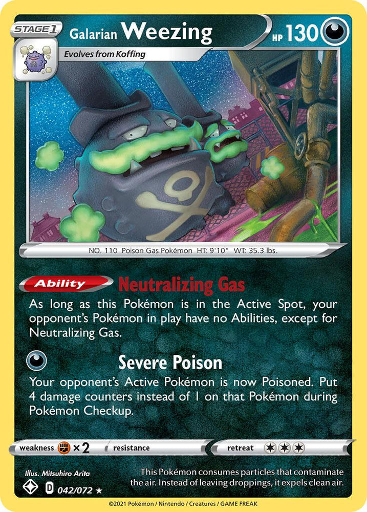 Galarian Weezing (042/072) [Sword & Shield: Shining Fates] (Online Only)