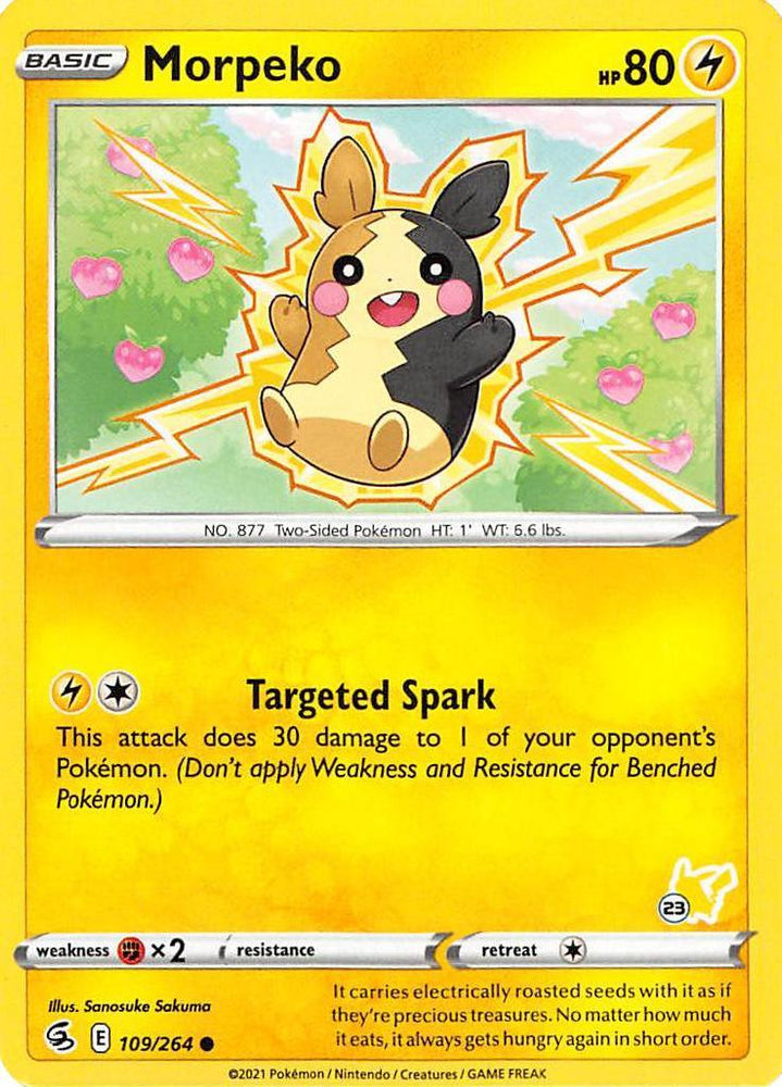 Morpeko (109/264) (Pikachu Stamp #23) [Battle Academy 2022] (Online Only)