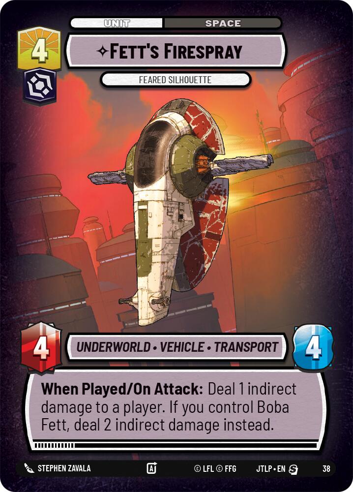 Fett's Firespray - Feared Silhouette (38) (38) [Jump to Lightspeed: Weekly Play]