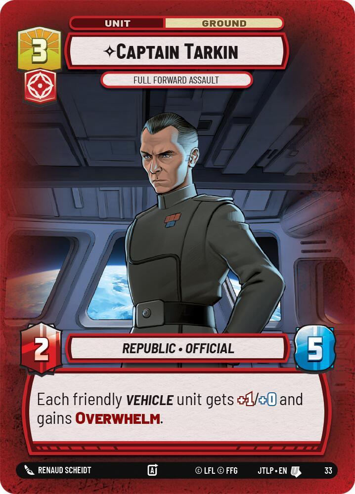 Captain Tarkin - Full Forward Assault (Foil) (33) [Jump to Lightspeed: Weekly Play] (ONLINE ORDER ONLY)