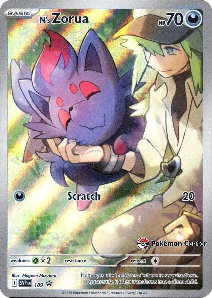 N's Zorua (SVP189) (Pokemon Center Exclusive) [Scarlet & Violet: Black Star Promos] (ONLINE ORDER ONLY)