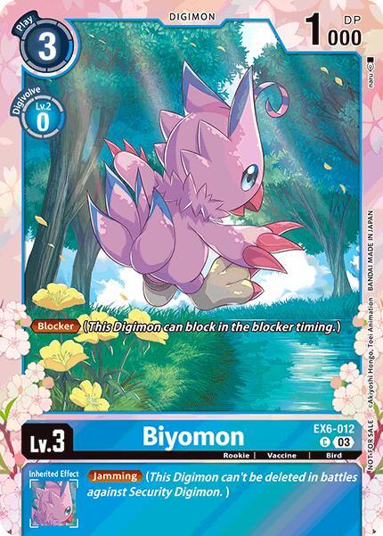 Biyomon [EX6-012] (Regulation Battle Vol. 1) [Infernal Ascension Promos] (ONLINE ORDER ONLY)