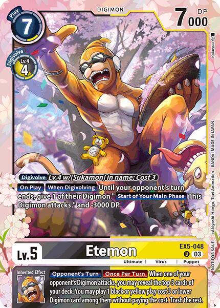 Etemon [EX5-048] (Regulation Battle Vol. 1) [Animal Colosseum Promos] (ONLINE ORDER ONLY)
