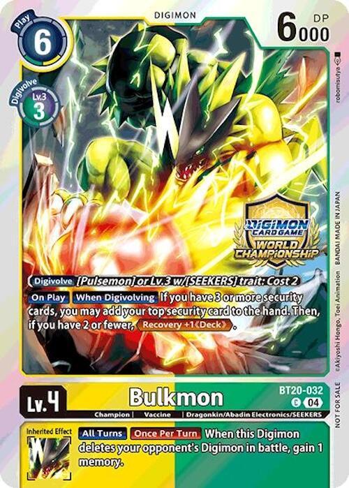 Bulkmon [BT20-032] (Regionals 25-26 Champion Card Set Season 1) [Release Special Booster Ver.2.5 Promos] (ONLINE ORDER ONLY)
