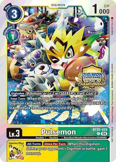 Pulsemon [BT20-029] (Regionals 25-26 Champion Card Set Season 1) [Release Special Booster Ver.2.5 Promos] (ONLINE ORDER ONLY)