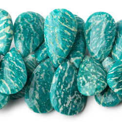 23x15-33x20mm Russian Amazonite Faceted Pear Beads 7 inch 35 pieces (ONLINE ORDER ONLY)