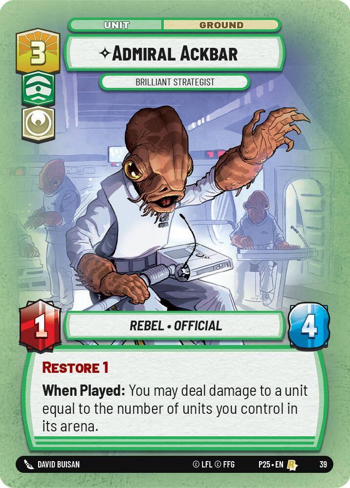 Admiral Ackbar - Brilliant Strategist (39) (39) [Store Showdown Promos] (ONLINE ORDER ONLY)