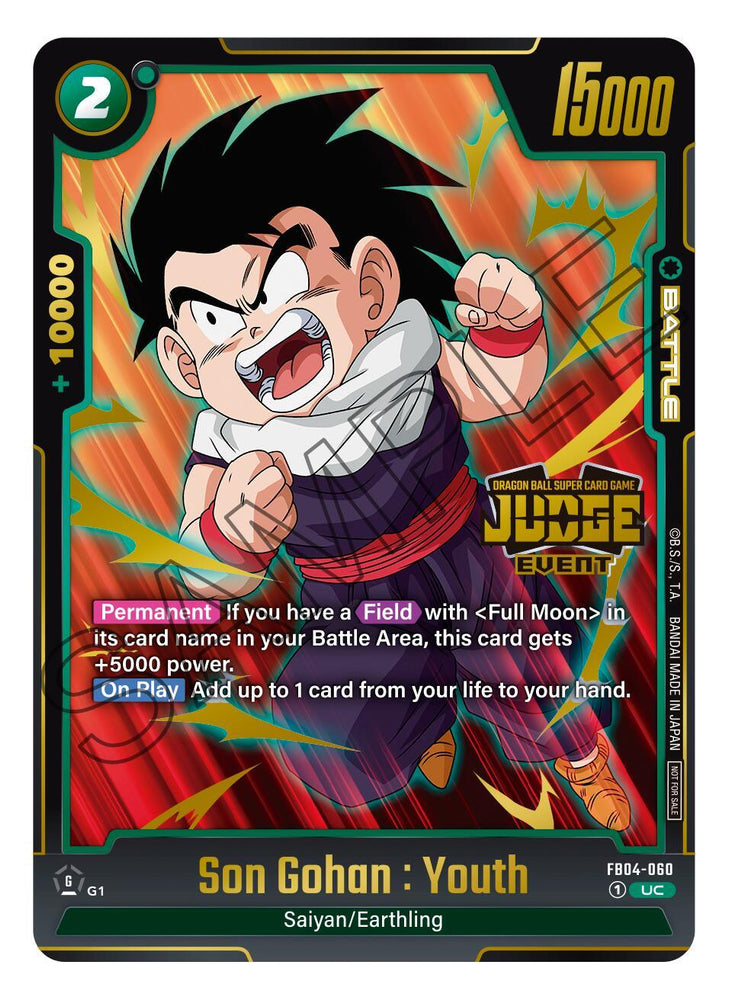 Son Gohan : Youth (Judge Pack 03 - Event Judge) [Fusion World Promotion Cards] (ONLINE ORDER ONLY)