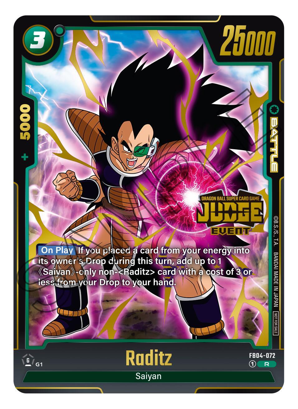Raditz (Judge Pack 03 - Event Judge) [Fusion World Promotion Cards] (ONLINE ORDER ONLY)