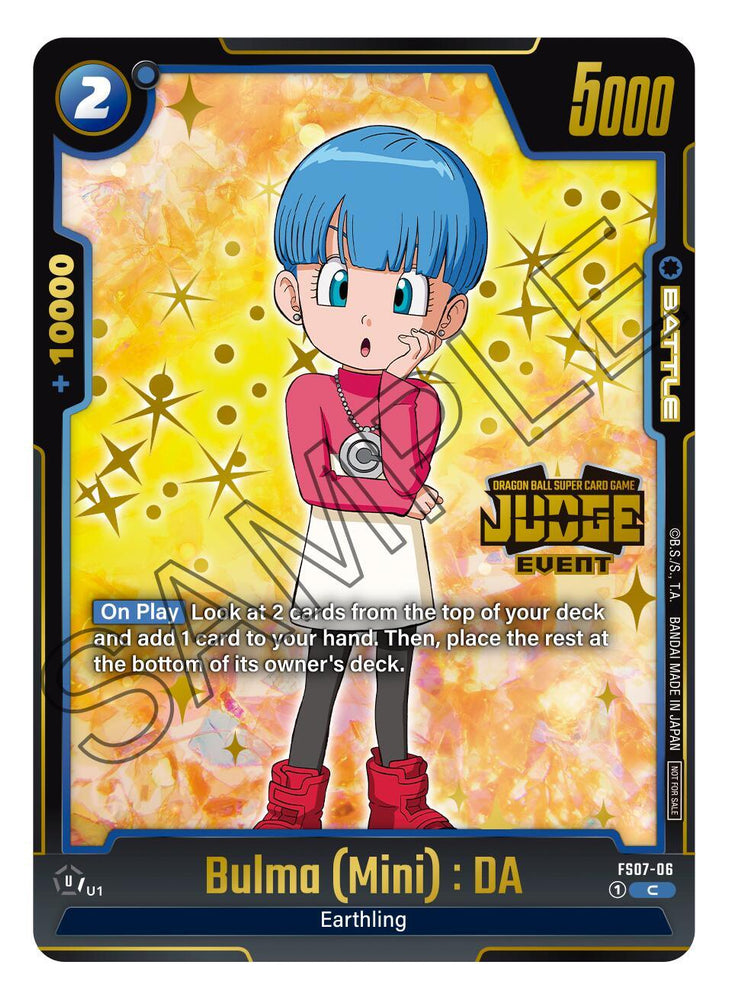 Bulma (Mini) : DA (Judge Pack 03 - Event Judge) [Fusion World Promotion Cards] (ONLINE ORDER ONLY)