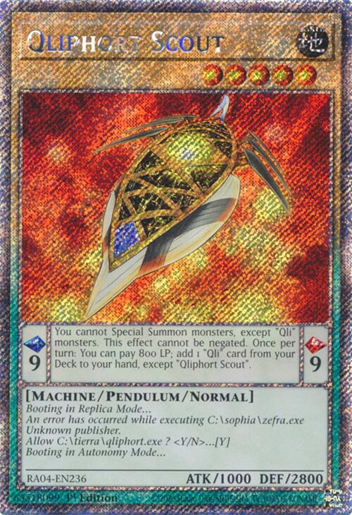 Qliphort Scout [RA04-EN236] Platinum Secret Rare