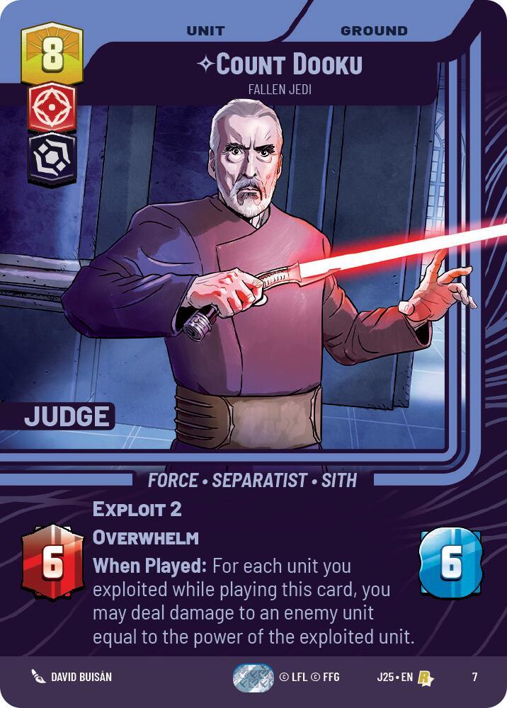 Count Dooku - Fallen Jedi (7) (7) [Judge Promos] (ONLINE ORDER ONLY)
