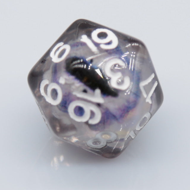 Dragon Eye d20 21.7mm Resin Standard Roll d20 [Red, Green, Blue, Clear, Smoke] (Online Only)