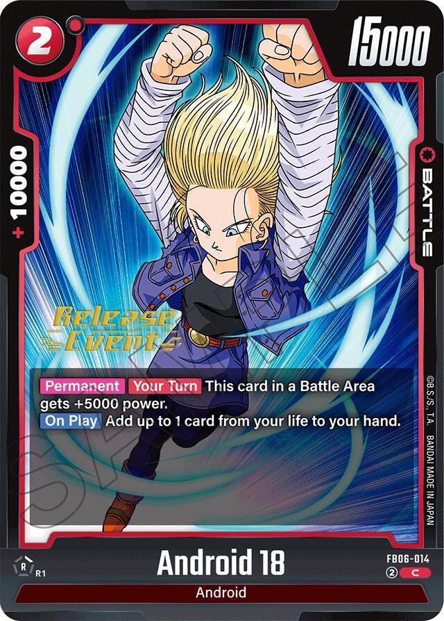 Android 18 (FB06-014) [Rivals Clash Release Event Cards] (ONLINE ORDER ONLY)