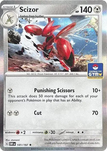 Scizor (141/197) (Pokemon Gym Promo) [Scarlet & Violet: Obsidian Flames] (ONLINE ORDER ONLY)