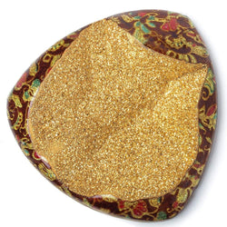 62x61x11mm Red Enamel & Gold Leaf Agate Drusy Focal Bead 1 piece (ONLINE ORDER ONLY)