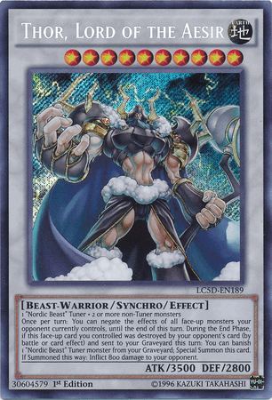 Thor, Lord of the Aesir [LC5D-EN189] Secret Rare (ONLINE ORDER ONLY)