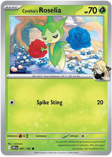 Cynthia's Roselia (007/182) [Scarlet & Violet: Destined Rivals] (ONLINE ORDER ONLY)