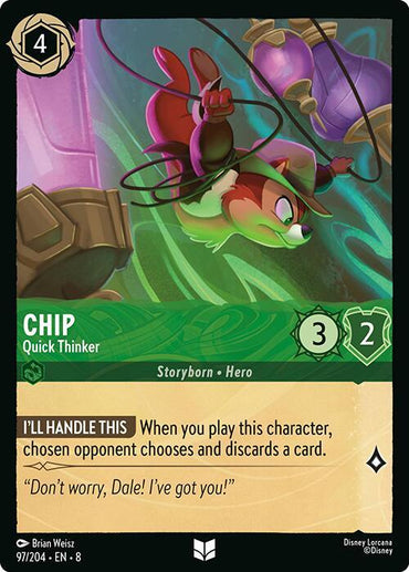 Chip - Quick Thinker (97/204) [Reign of Jafar] (ONLINE ORDER ONLY)