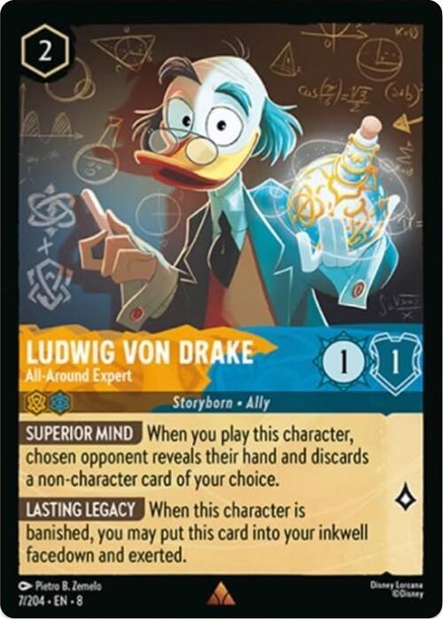 Ludwig Von Drake - All-Around Expert (7/204) [Reign of Jafar] (ONLINE ORDER ONLY)