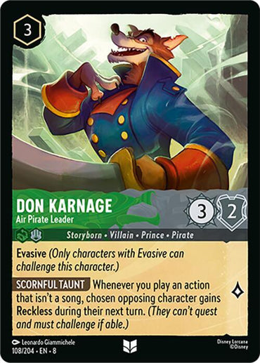 Don Karnage - Air Pirate Leader (108/204) [Reign of Jafar] (ONLINE ORDER ONLY)