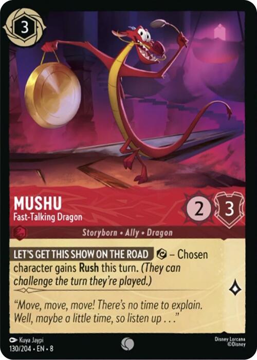 Mushu - Fast-Talking Dragon (130/204) [Reign of Jafar] (ONLINE ORDER ONLY)