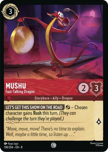 Mushu - Fast-Talking Dragon (130/204) [Reign of Jafar] (ONLINE ORDER ONLY)