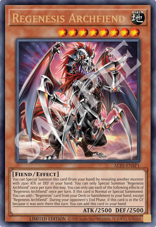 Regenesis Archfiend [ALIN-ENSP1] Ultra Rare (ONLINE ORDER ONLY)