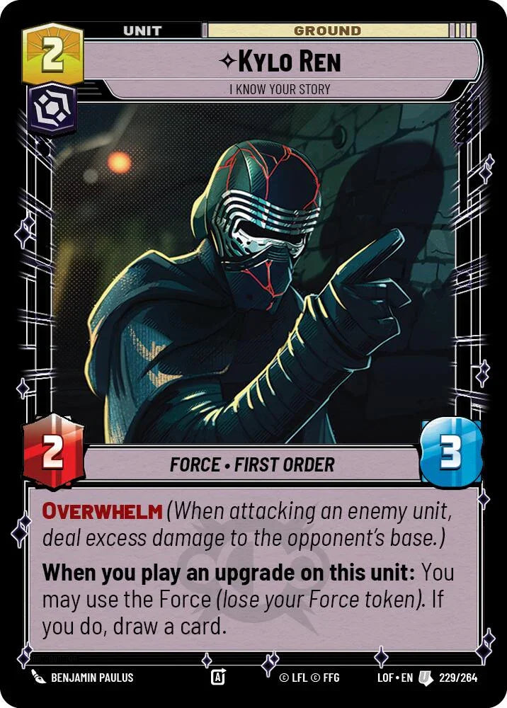 Kylo Ren - I Know Your Story (229/264) (229/264) [Legends of the Force] (ONLINE ORDER ONLY)