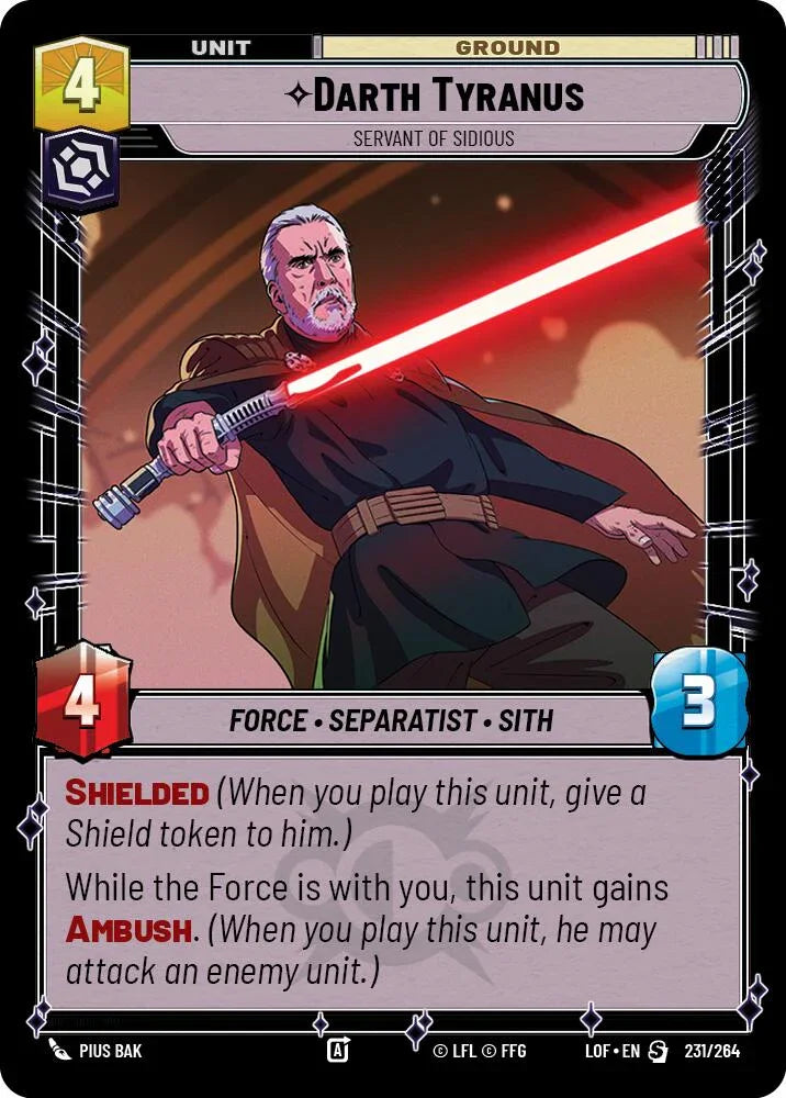 Darth Tyranus - Servant of Sidious (231/264) (231/264) [Legends of the Force] (ONLINE ORDER ONLY)