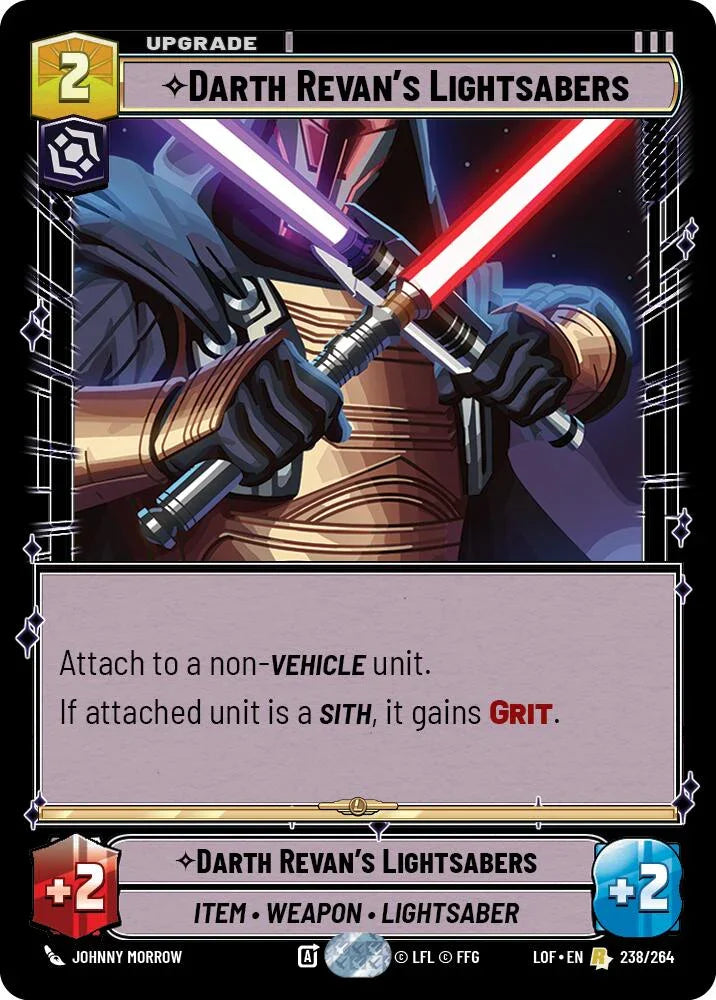 Darth Revan's Lightsabers (238/264) (238/264) [Legends of the Force] (ONLINE ORDER ONLY)