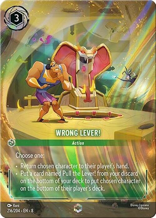 Wrong Lever! (Enchanted) (216/204) [Reign of Jafar] (ONLINE ORDER ONLY)