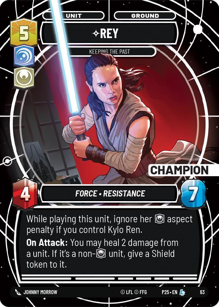 Rey (63) - Keeping the Past (Champion) (63) [Store Showdown Promos] (ONLINE ORDER ONLY)