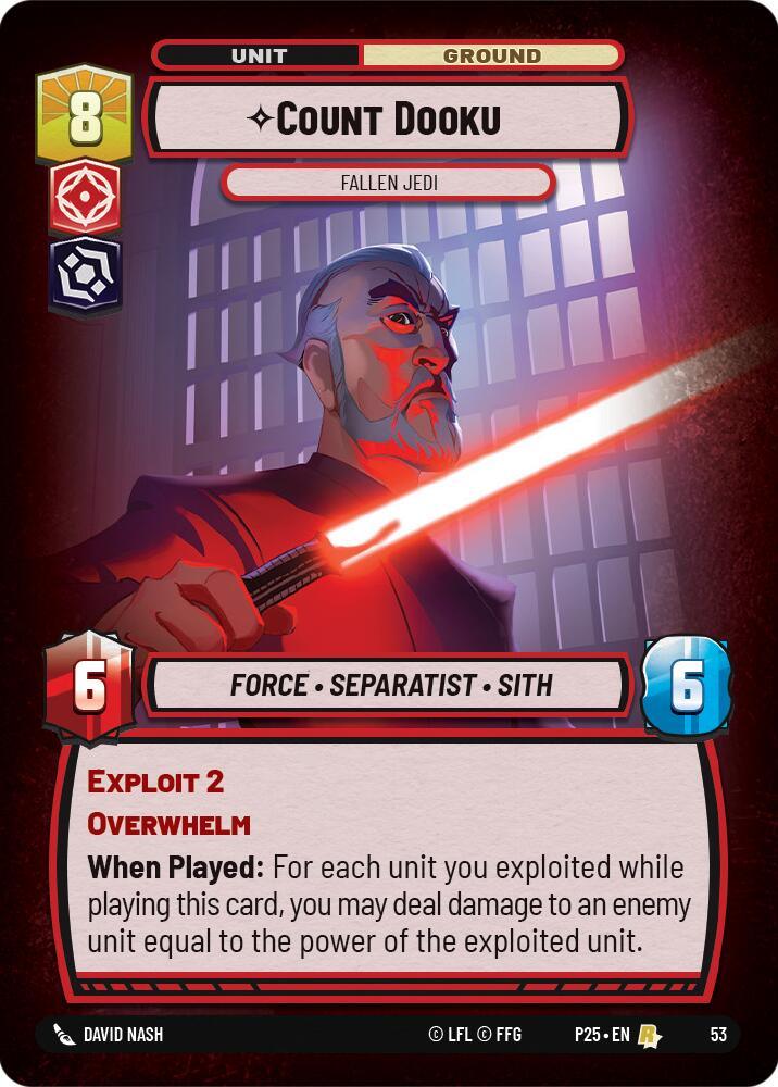 Count Dooku (53) - Fallen Jedi (53) [Store Showdown Promos] (ONLINE ORDER ONLY)
