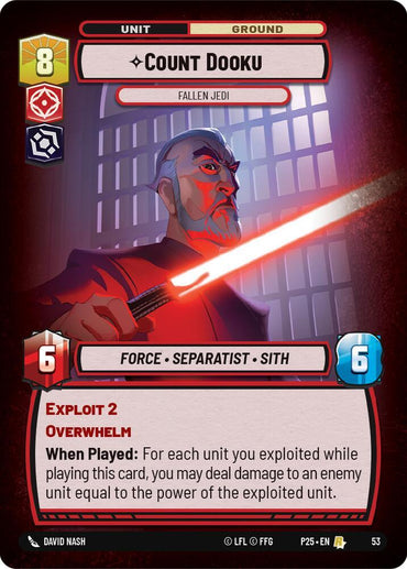 Count Dooku (53) - Fallen Jedi (53) [Store Showdown Promos] (ONLINE ORDER ONLY)