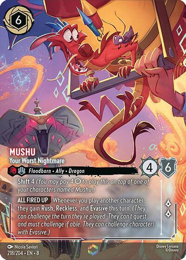 Mushu - Your Worst Nightmare (Enchanted) (218/204) [Reign of Jafar] (ONLINE ORDER ONLY)