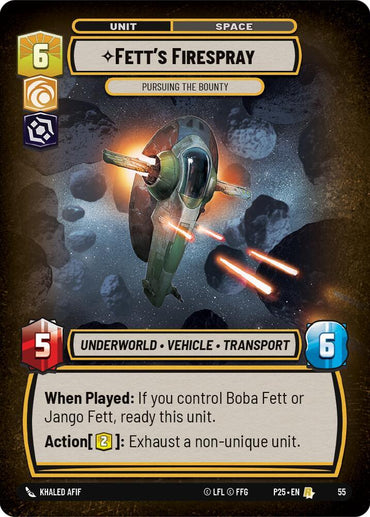 Fett's Firespray (55) - Pursuing the Bounty (55) [Store Showdown Promos] (ONLINE ORDER ONLY)