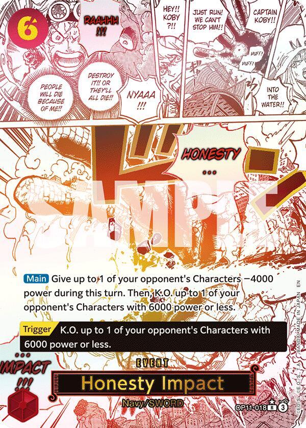 Honesty Impact (Alternate Art) [A Fist of Divine Speed] (ONLINE ORDER ONLY)