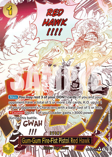 Gum-Gum Fire-Fist Pistol Red Hawk (Alternate Art) [A Fist of Divine Speed]