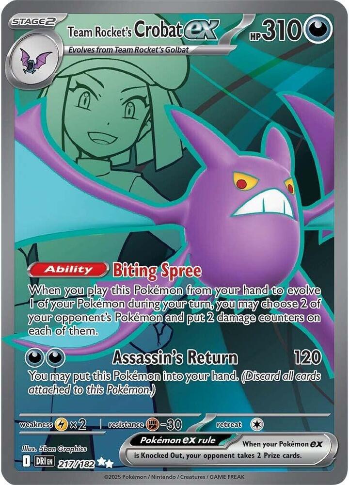 Team Rocket's Crobat ex (217/182) [Scarlet & Violet: Destined Rivals] (ONLINE ORDER ONLY)