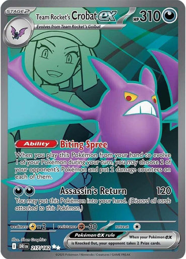 Team Rocket's Crobat ex (217/182) [Scarlet & Violet: Destined Rivals] (ONLINE ORDER ONLY)