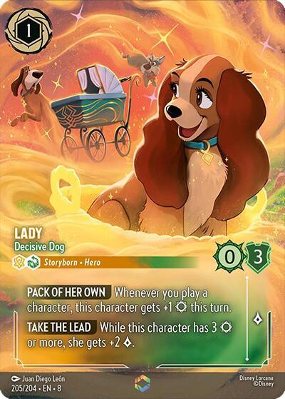 Lady - Decisive Dog (Enchanted) (205/204) [Reign of Jafar] (ONLINE ORDER ONLY)