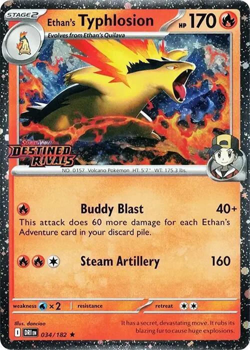 Ethan's Typhlosion (034/182) (Destined Rivals Stamp) [Scarlet & Violet: Destined Rivals] (ONLINE ORDER ONLY)